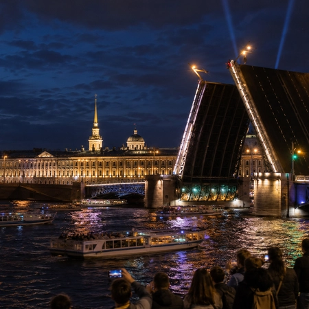 Дворцовый мост под музыку