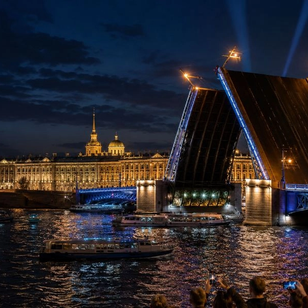 Дворцовый мост под музыку